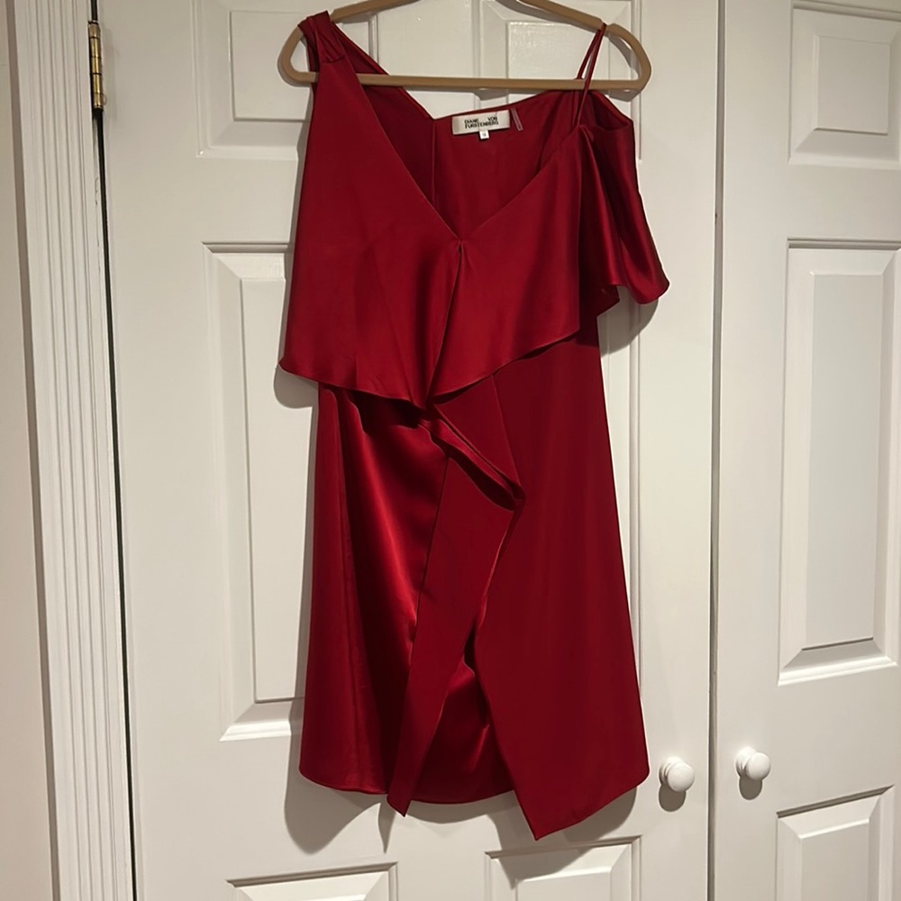 Red evening Diane Von Furstenberg dress.